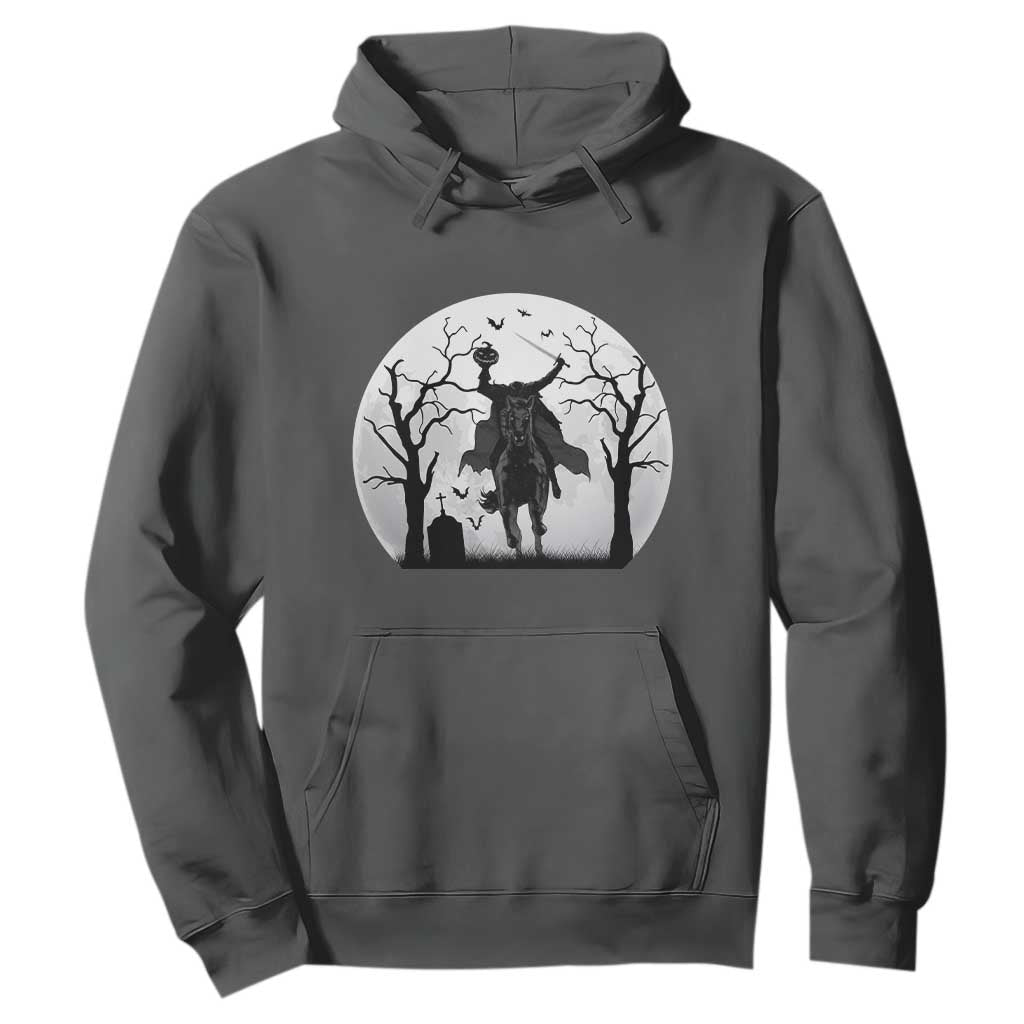 Headless Horseman Hoodie Gothic Horror Halloween Gift TS12 Dark Heather Print Your Wear