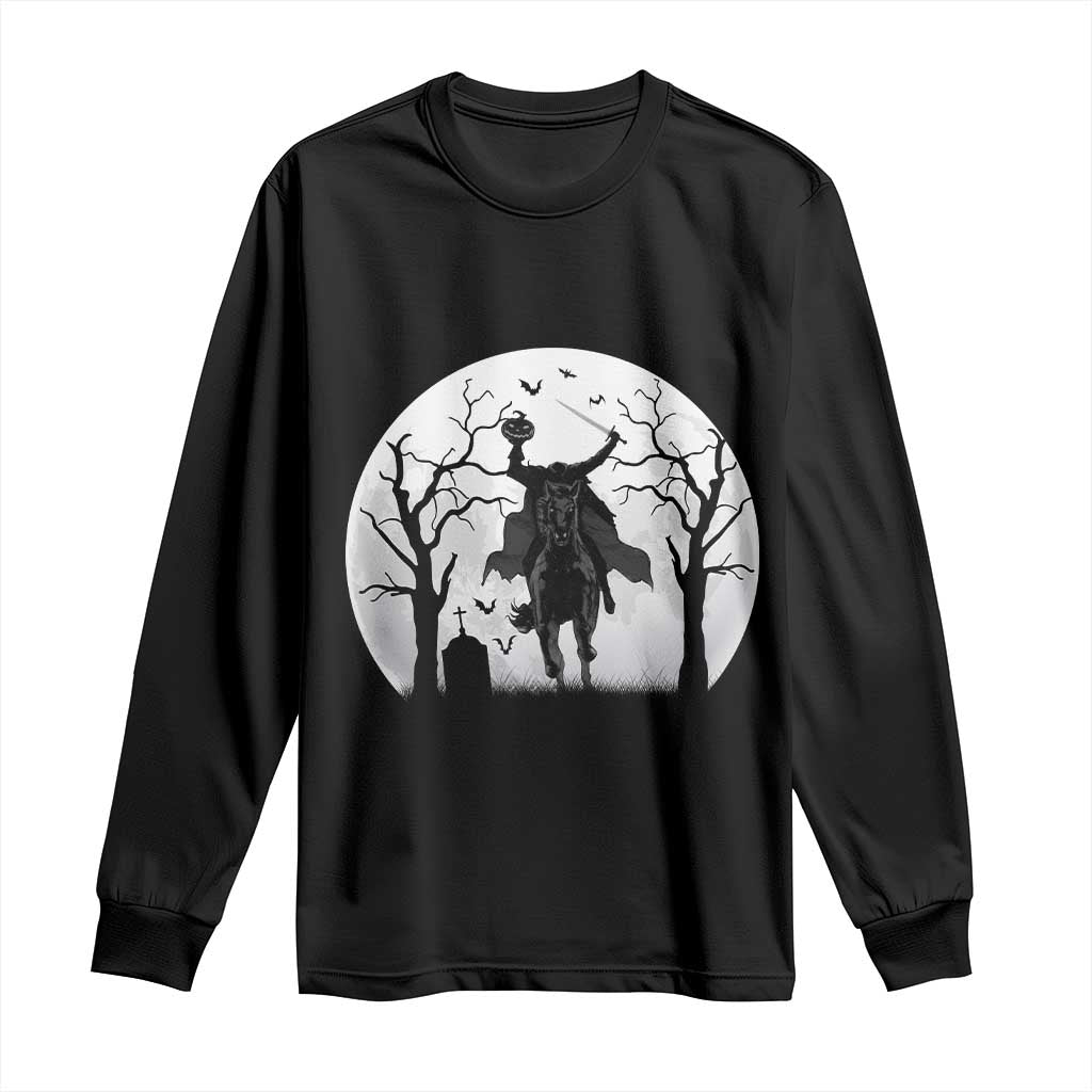 Headless Horseman Long Sleeve Shirt Gothic Horror Halloween Gift TS12 Black Print Your Wear