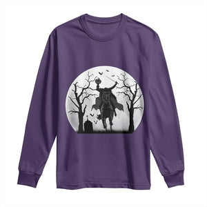 Headless Horseman Long Sleeve Shirt Gothic Horror Halloween Gift TS12 Purple Print Your Wear