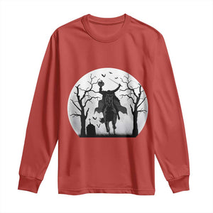 Headless Horseman Long Sleeve Shirt Gothic Horror Halloween Gift TS12 Red Print Your Wear