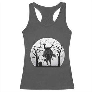Headless Horseman Racerback Tank Top Gothic Horror Halloween Gift TS12 Dark Heather Print Your Wear