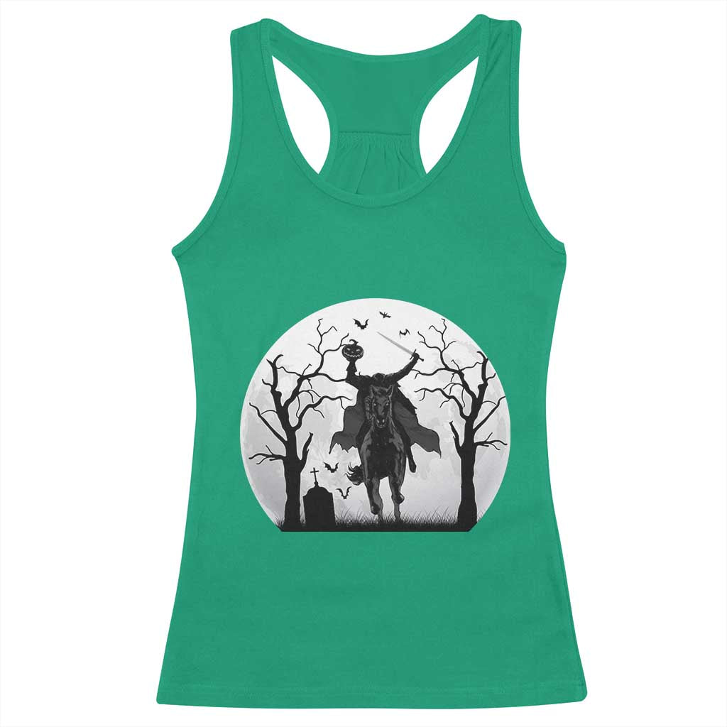 Headless Horseman Racerback Tank Top Gothic Horror Halloween Gift TS12 Irish Green Print Your Wear