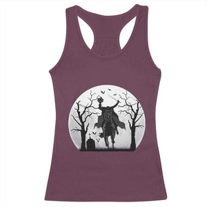 Headless Horseman Racerback Tank Top Gothic Horror Halloween Gift TS12 Maroon Print Your Wear