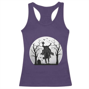 Headless Horseman Racerback Tank Top Gothic Horror Halloween Gift TS12 Purple Print Your Wear