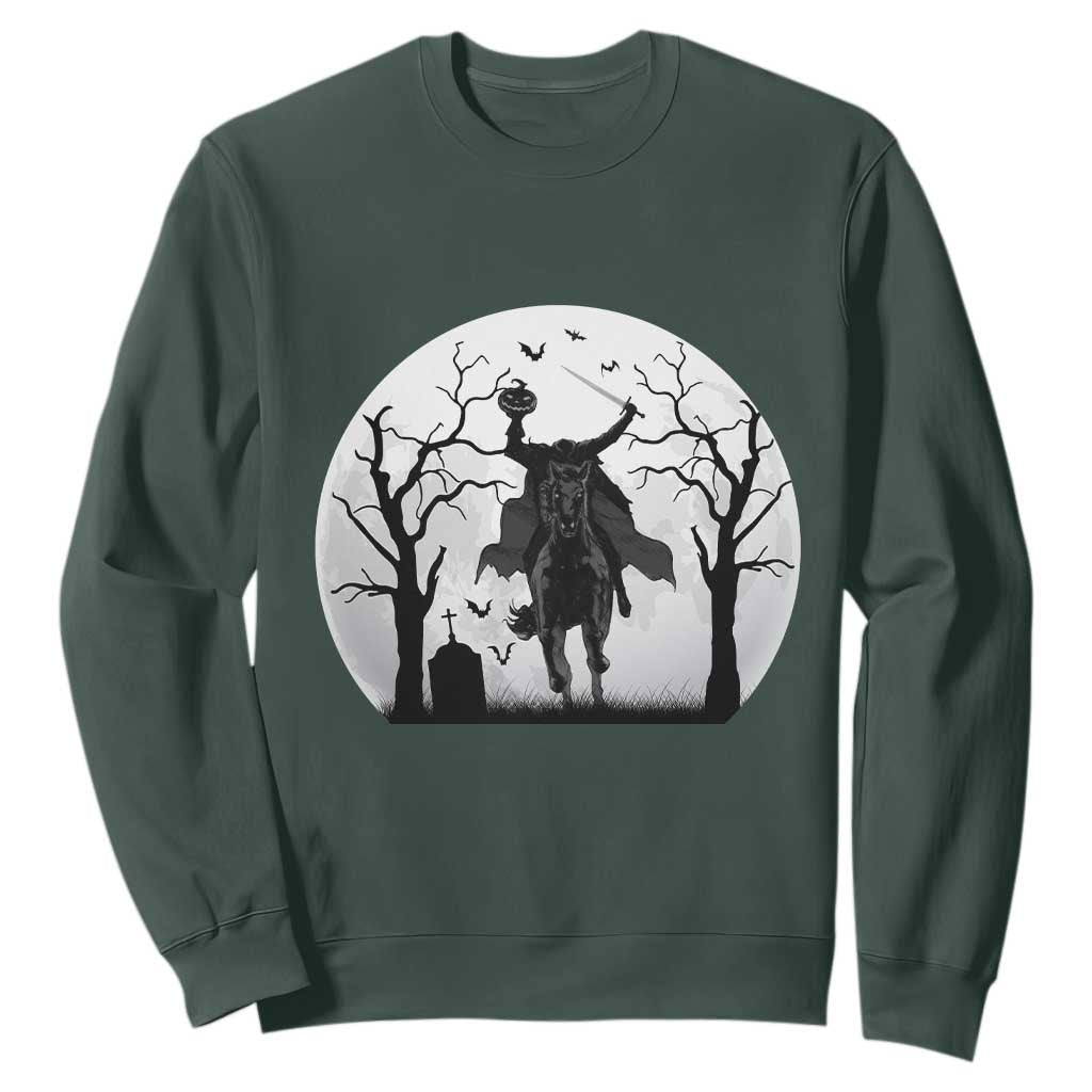 Headless Horseman Sweatshirt Gothic Horror Halloween Gift TS12 Dark Forest Green Print Your Wear