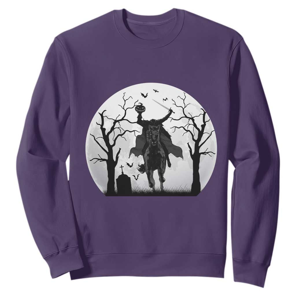 Headless Horseman Sweatshirt Gothic Horror Halloween Gift TS12 Purple Print Your Wear