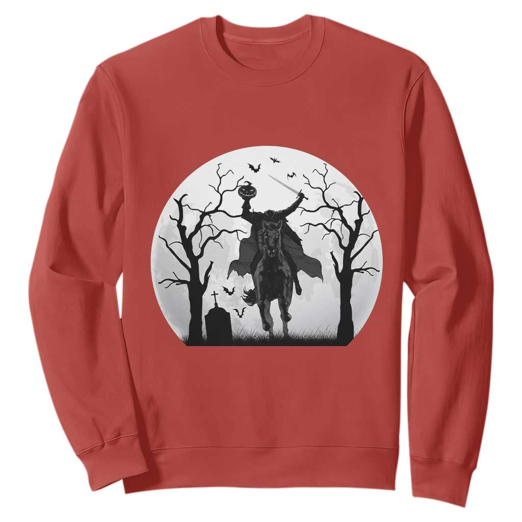 Headless Horseman Sweatshirt Gothic Horror Halloween Gift TS12 Red Print Your Wear
