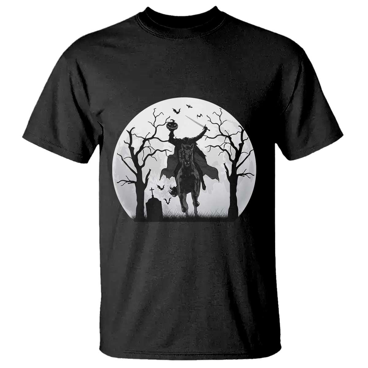 Headless Horseman T Shirt Gothic Horror Halloween Gift TS12 Black Print Your Wear