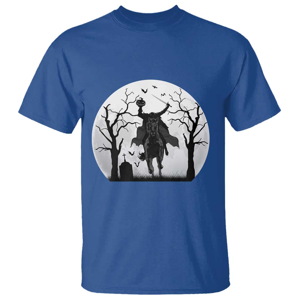 Headless Horseman T Shirt Gothic Horror Halloween Gift TS12 Royal Blue Print Your Wear