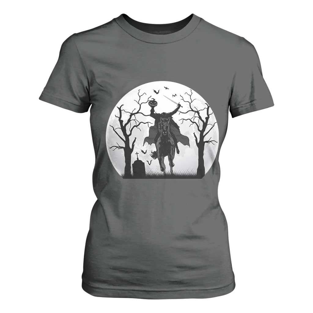 Headless Horseman T Shirt For Women Gothic Horror Halloween Gift TS12 Dark Heather Print Your Wear