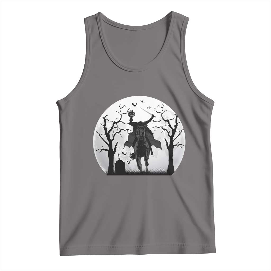 Headless Horseman Tank Top Gothic Horror Halloween Gift TS12 Deep Heather Print Your Wear