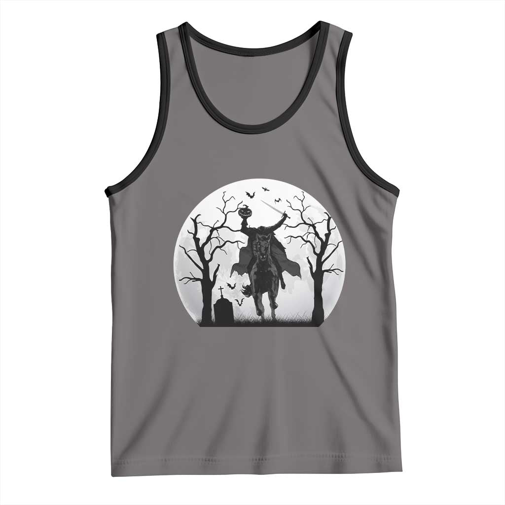 Headless Horseman Tank Top Gothic Horror Halloween Gift TS12 Deep Heather Black Print Your Wear