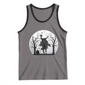 Headless Horseman Tank Top Gothic Horror Halloween Gift TS12 Deep Heather Black Print Your Wear