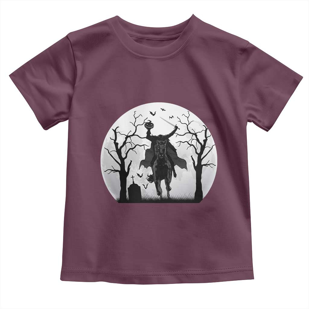 Headless Horseman Toddler T Shirt Gothic Horror Halloween Gift TS12 Maroon Print Your Wear
