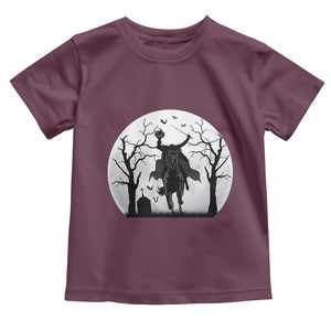 Headless Horseman Toddler T Shirt Gothic Horror Halloween Gift TS12 Maroon Print Your Wear