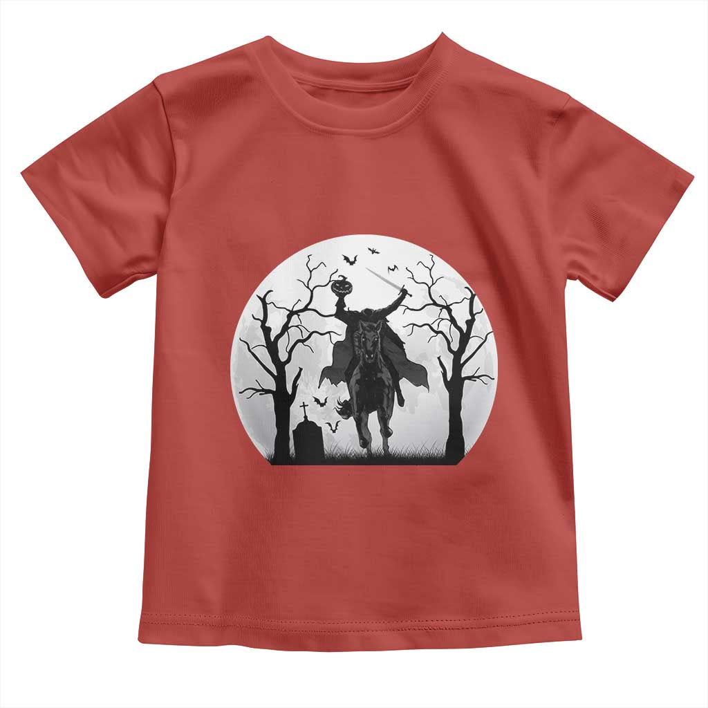 Headless Horseman Toddler T Shirt Gothic Horror Halloween Gift TS12 Red Print Your Wear