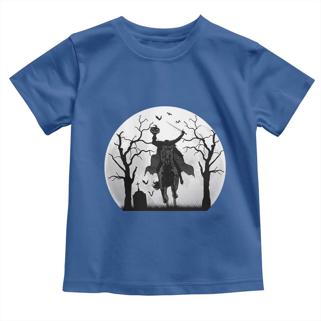 Headless Horseman Toddler T Shirt Gothic Horror Halloween Gift TS12 Royal Blue Print Your Wear
