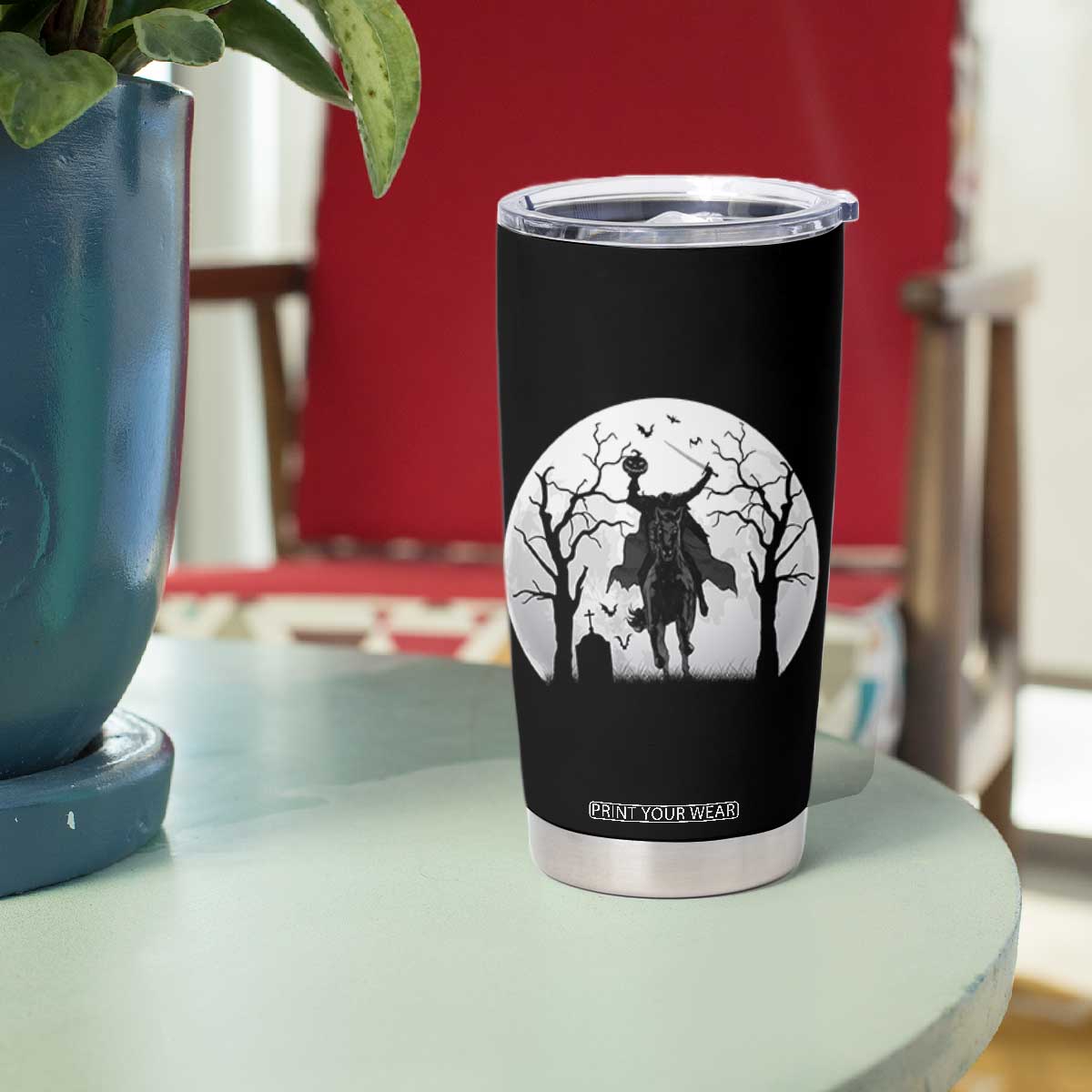Headless Horseman Tumbler Cup Gothic Horror Halloween Gift TS12 Print Your Wear