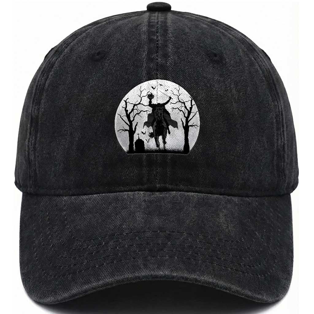 Headless Horseman Washed Cotton Baseball Cap Gothic Horror Halloween Gift TS12 Print Your Wear