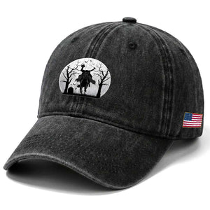 Headless Horseman Washed Cotton Baseball Cap Gothic Horror Halloween Gift TS12 Print Your Wear