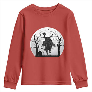 Headless Horseman Youth Sweatshirt Gothic Horror Halloween Gift TS12 Red Print Your Wear