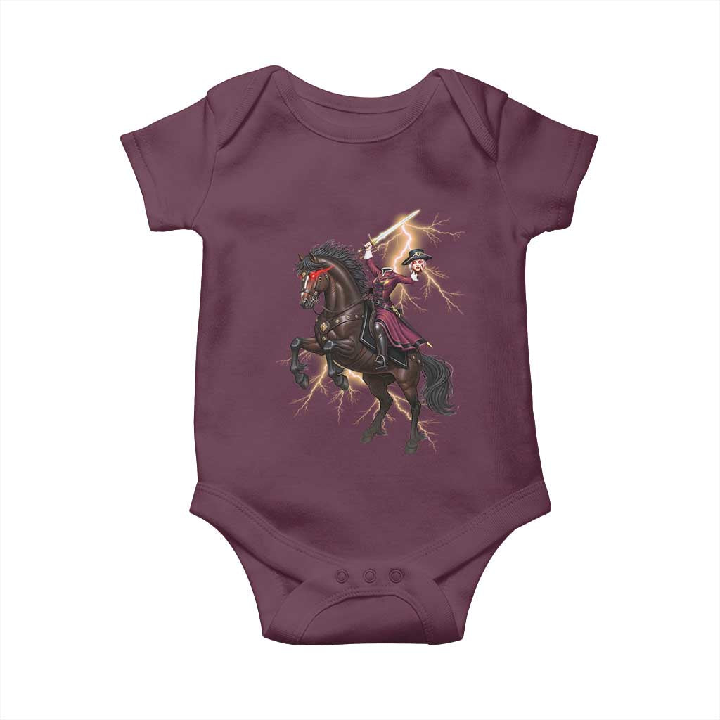 Dullahan Headless Horsewoman Baby Onesie Gothic Monster Girl Gift TS12 Maroon Print Your Wear
