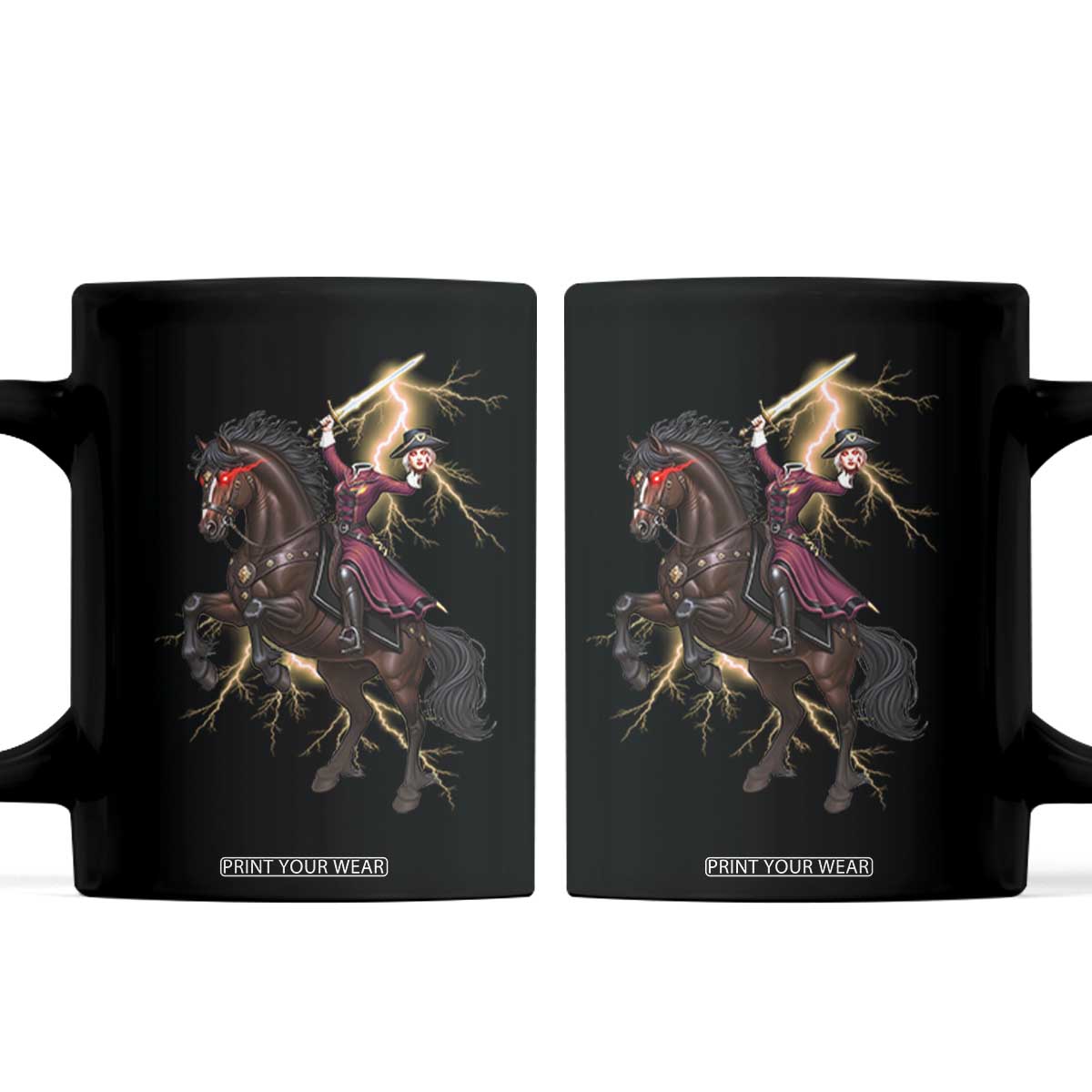 Dullahan Headless Horsewoman Coffee Mug Gothic Monster Girl Gift TS12 Black Print Your Wear