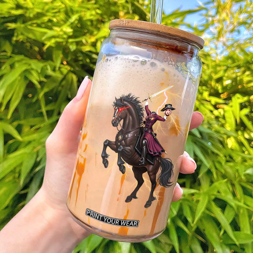 Dullahan Headless Horsewoman Glass Can Gothic Monster Girl Gift TS12 Black Print Your Wear