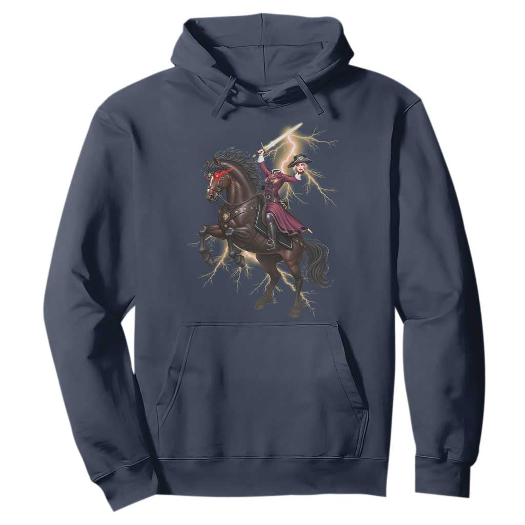 Dullahan Headless Horsewoman Hoodie Gothic Monster Girl Gift TS12 Navy Print Your Wear