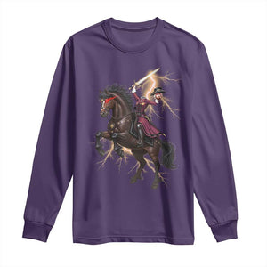 Dullahan Headless Horsewoman Long Sleeve Shirt Gothic Monster Girl Gift TS12 Purple Print Your Wear