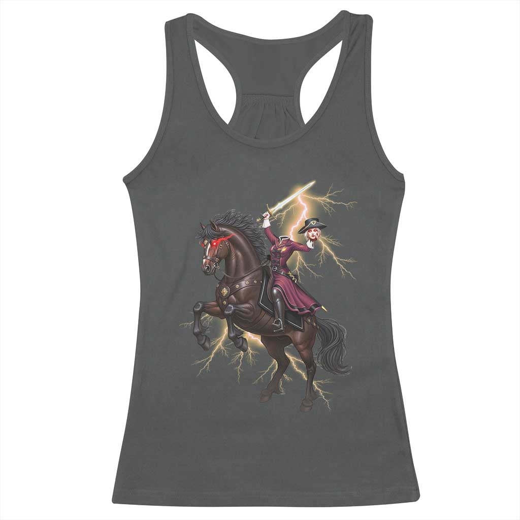 Dullahan Headless Horsewoman Racerback Tank Top Gothic Monster Girl Gift TS12 Dark Heather Print Your Wear