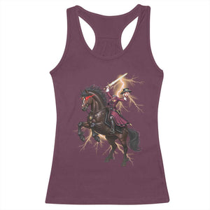 Dullahan Headless Horsewoman Racerback Tank Top Gothic Monster Girl Gift TS12 Maroon Print Your Wear