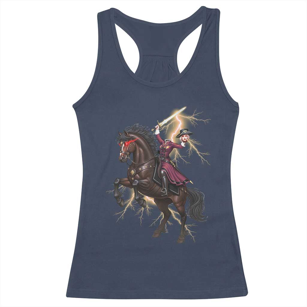 Dullahan Headless Horsewoman Racerback Tank Top Gothic Monster Girl Gift TS12 Navy Print Your Wear