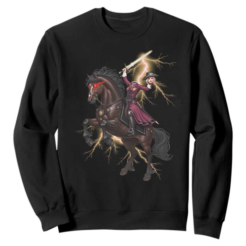 Dullahan Headless Horsewoman Sweatshirt Gothic Monster Girl Gift TS12 Black Print Your Wear