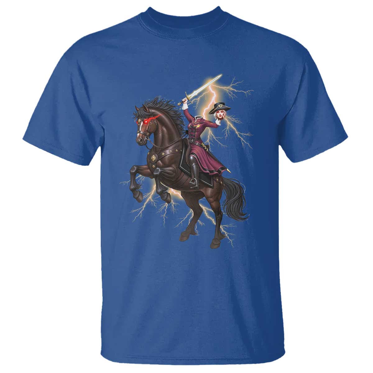 Dullahan Headless Horsewoman T Shirt Gothic Monster Girl Gift TS12 Royal Blue Print Your Wear