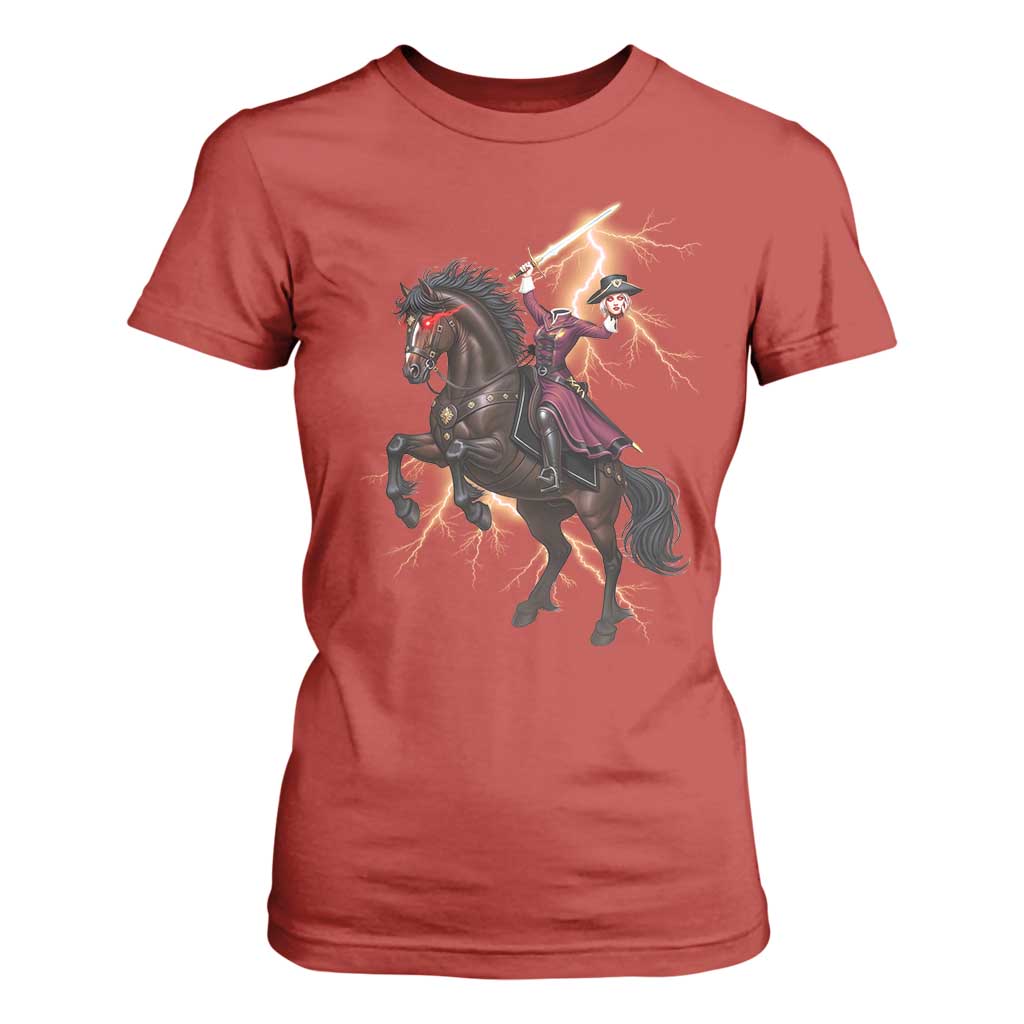 Dullahan Headless Horsewoman T Shirt For Women Gothic Monster Girl Gift TS12 Red Print Your Wear