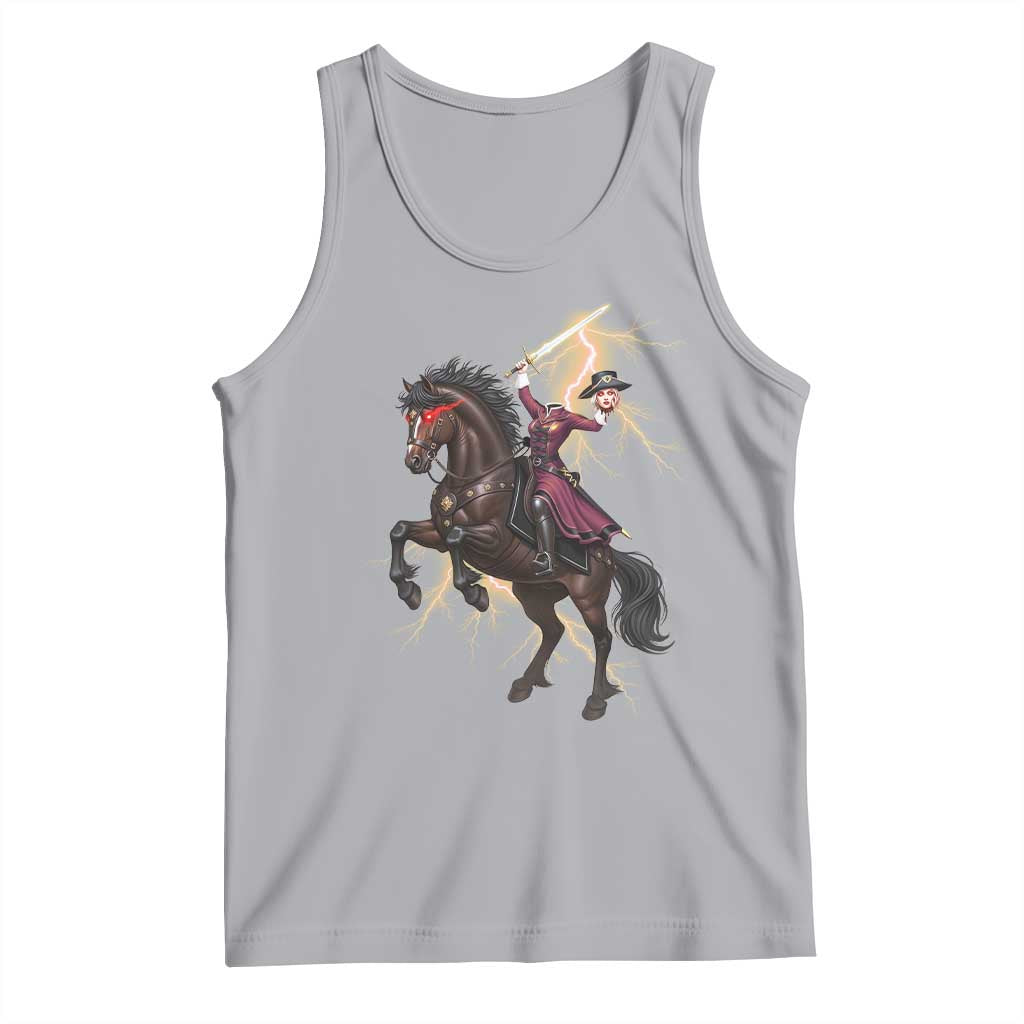 Dullahan Headless Horsewoman Tank Top Gothic Monster Girl Gift TS12 Athletic Heather Print Your Wear