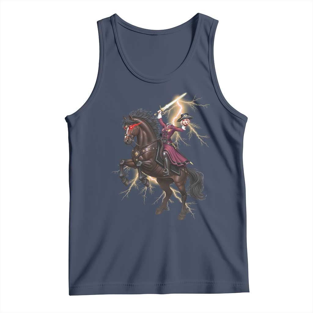 Dullahan Headless Horsewoman Tank Top Gothic Monster Girl Gift TS12 Navy Print Your Wear