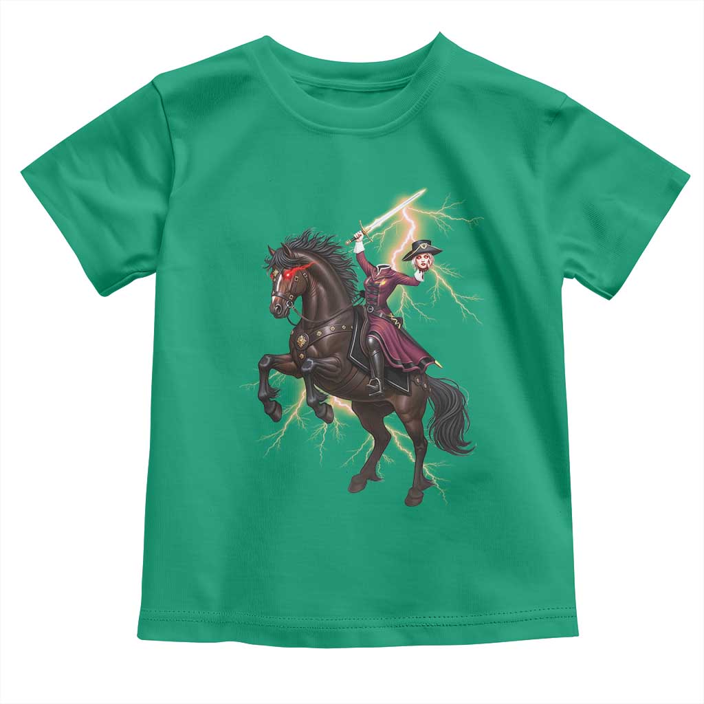 Dullahan Headless Horsewoman Toddler T Shirt Gothic Monster Girl Gift TS12 Irish Green Print Your Wear