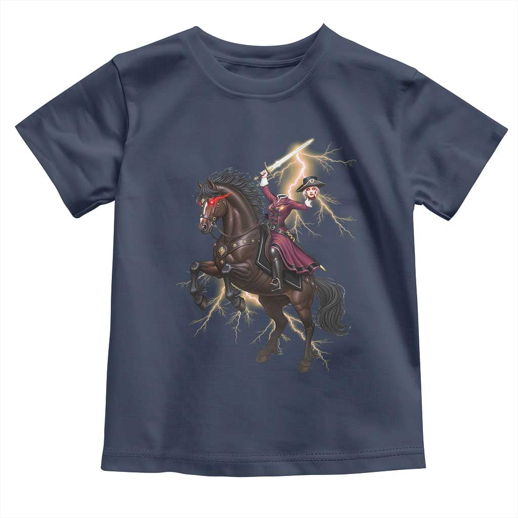 Dullahan Headless Horsewoman Toddler T Shirt Gothic Monster Girl Gift TS12 Navy Print Your Wear
