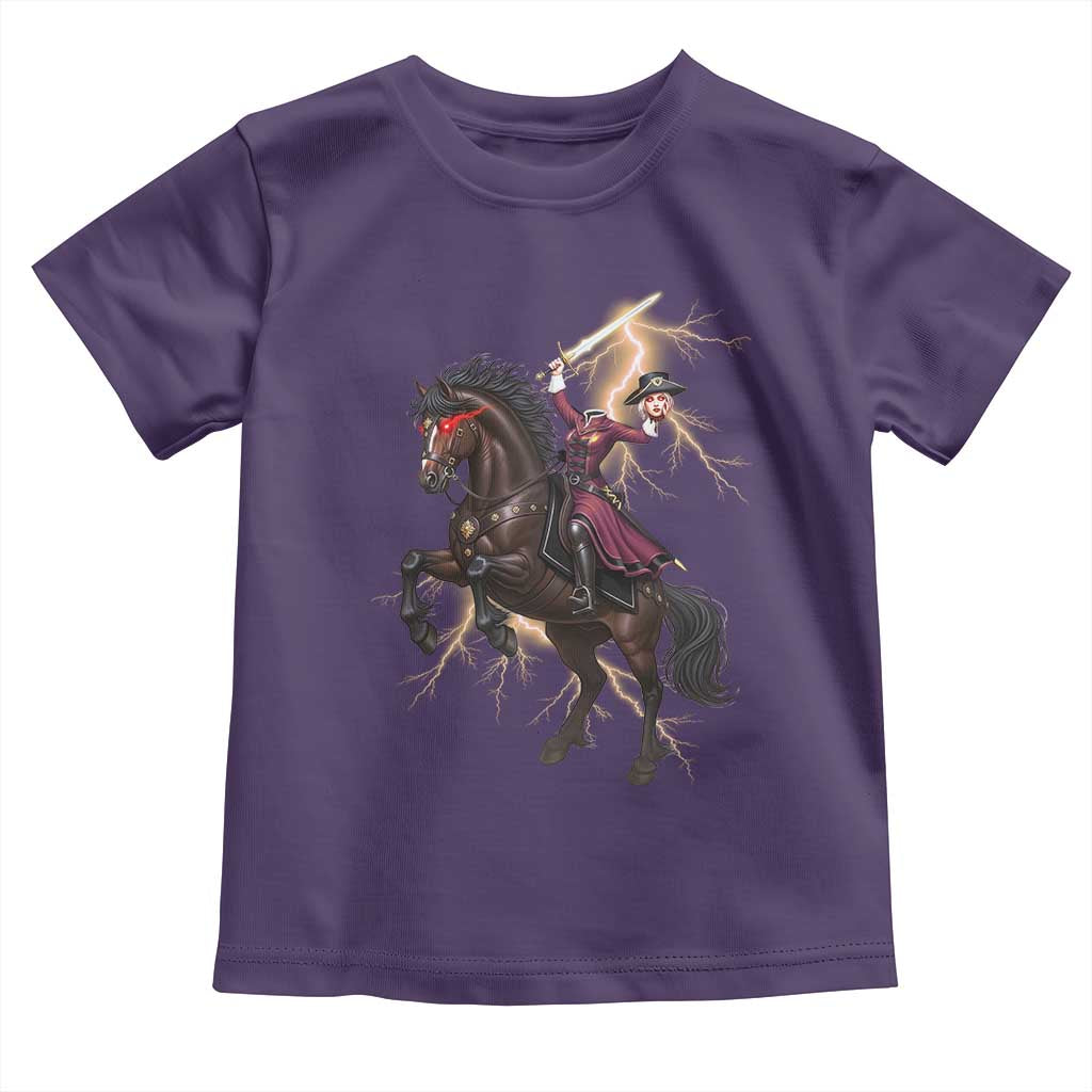 Dullahan Headless Horsewoman Toddler T Shirt Gothic Monster Girl Gift TS12 Purple Print Your Wear