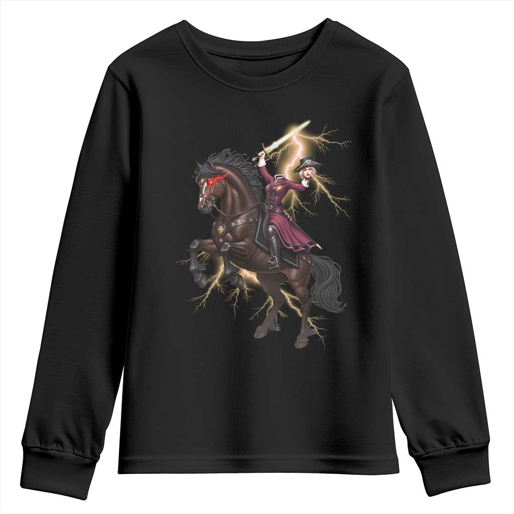Dullahan Headless Horsewoman Youth Sweatshirt Gothic Monster Girl Gift TS12 Black Print Your Wear