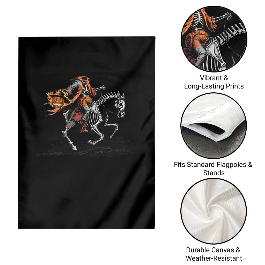 Spooky Skeleton Headless Cowboy Rider Gift Garden Flag TS12 Print Your Wear