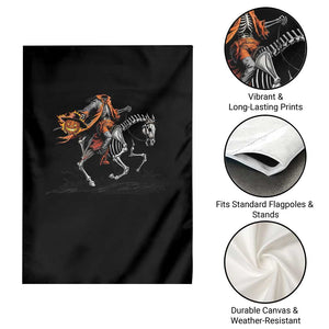 Spooky Skeleton Headless Cowboy Rider Gift Garden Flag TS12 Print Your Wear
