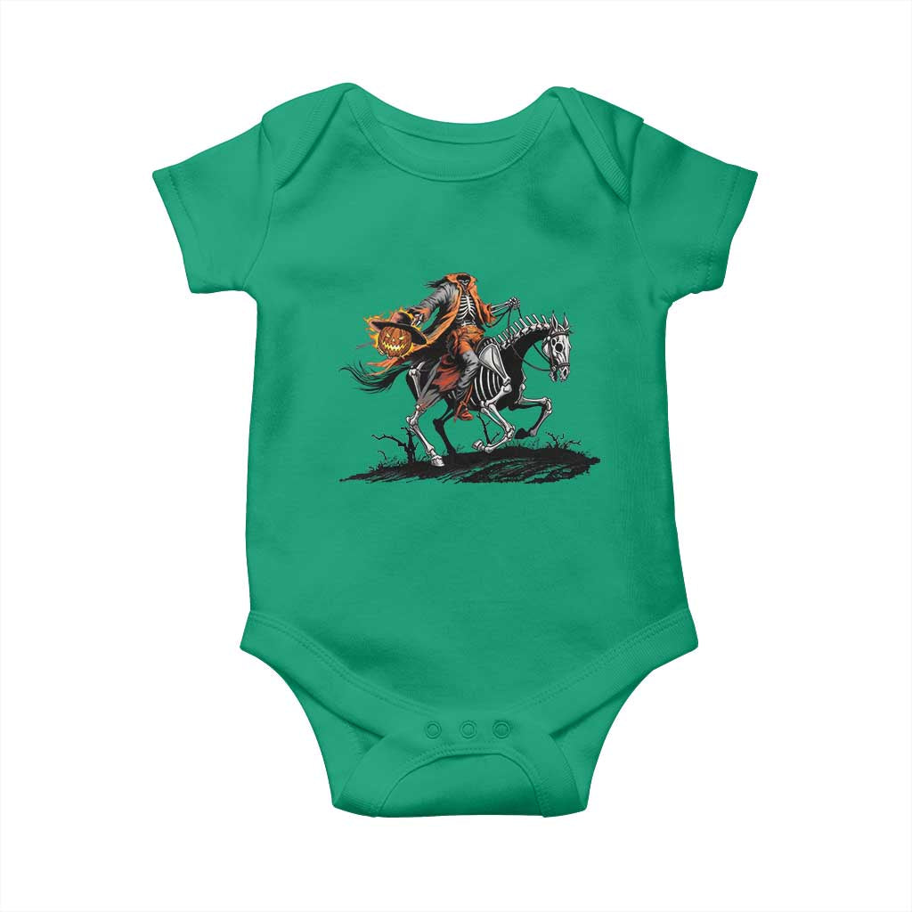 Spooky Skeleton Headless Cowboy Rider Gift Baby Onesie TS12 Irish Green Print Your Wear