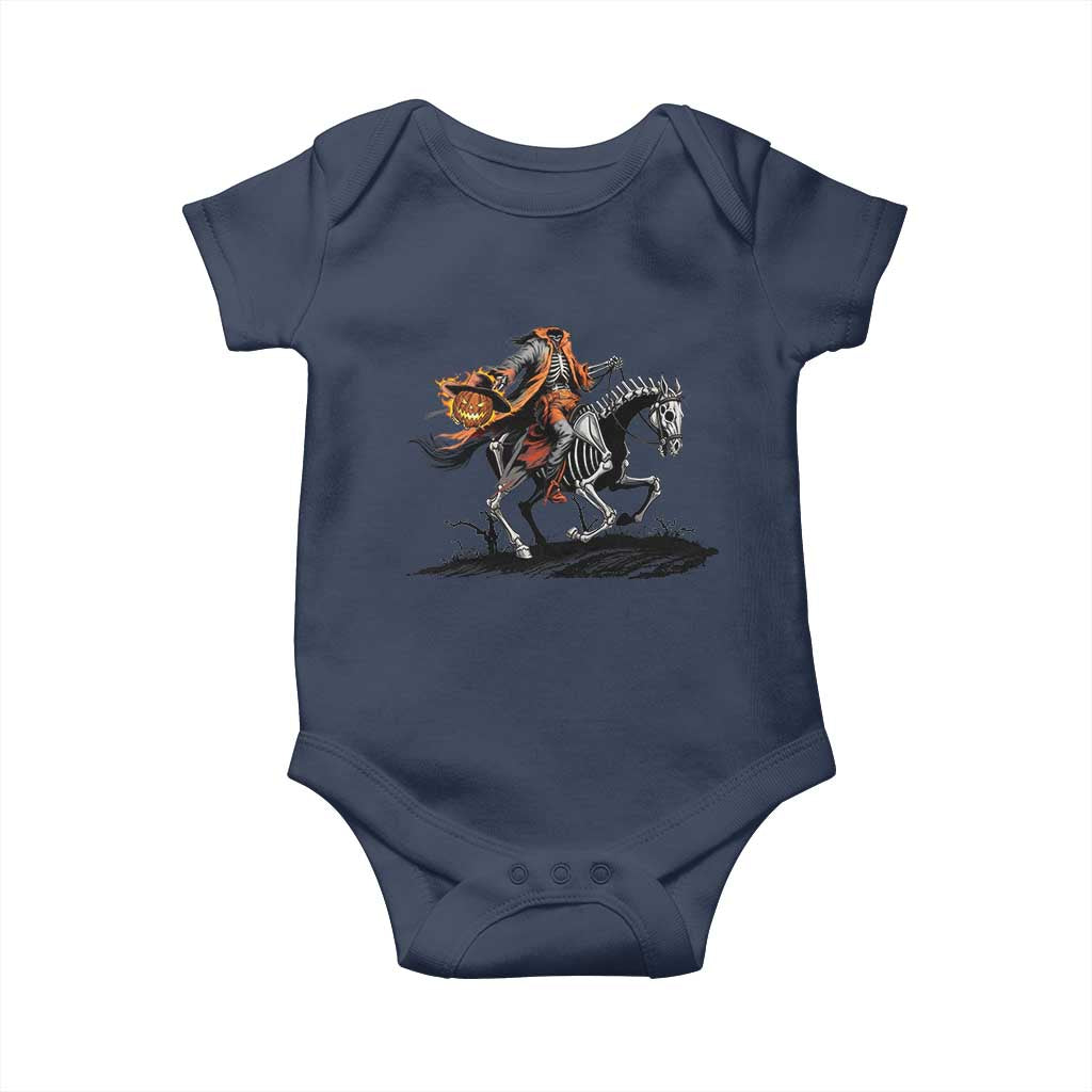 Spooky Skeleton Headless Cowboy Rider Gift Baby Onesie TS12 Navy Print Your Wear