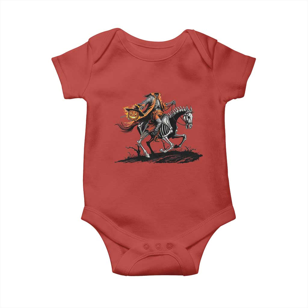 Spooky Skeleton Headless Cowboy Rider Gift Baby Onesie TS12 Red Print Your Wear