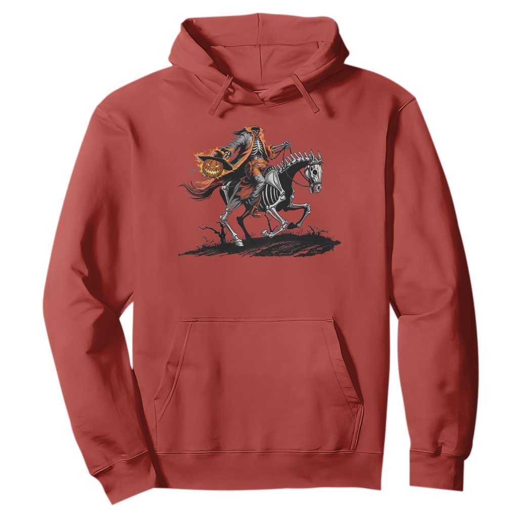 Spooky Skeleton Headless Cowboy Rider Gift Hoodie TS12 Red Print Your Wear
