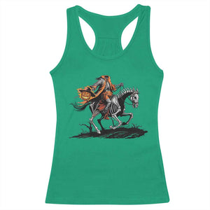 Spooky Skeleton Headless Cowboy Rider Gift Racerback Tank Top TS12 Irish Green Print Your Wear