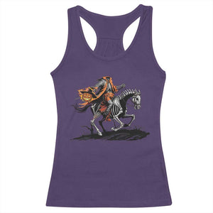 Spooky Skeleton Headless Cowboy Rider Gift Racerback Tank Top TS12 Purple Print Your Wear